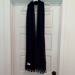 Lilly Pulitzer Navy Scarf with Tassels